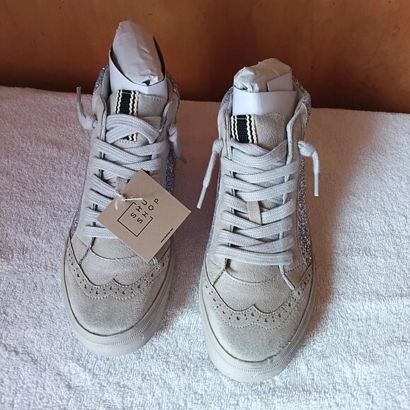 Shu Shop Women's Riley  Glitter Mid Top Sneakers Size 6 NIB - Picture 2 of 6